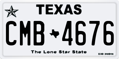 TX license plate CMB4676