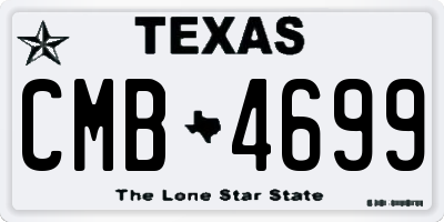 TX license plate CMB4699
