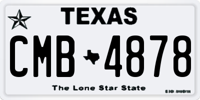 TX license plate CMB4878