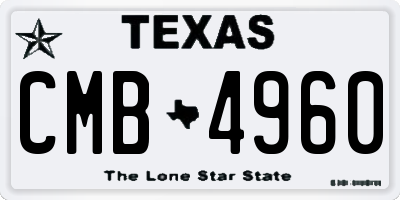 TX license plate CMB4960