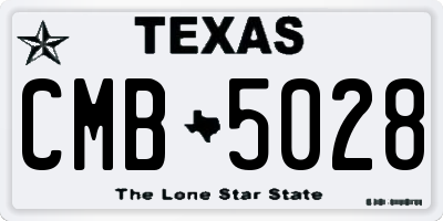 TX license plate CMB5028