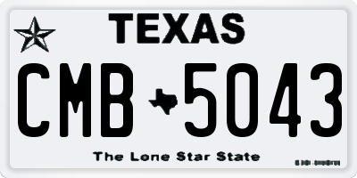 TX license plate CMB5043