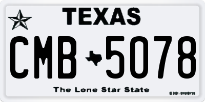 TX license plate CMB5078