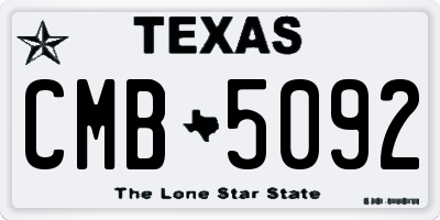 TX license plate CMB5092