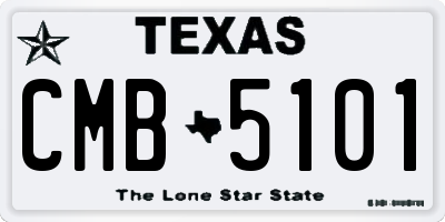 TX license plate CMB5101