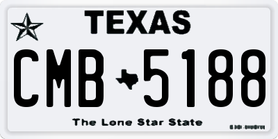 TX license plate CMB5188