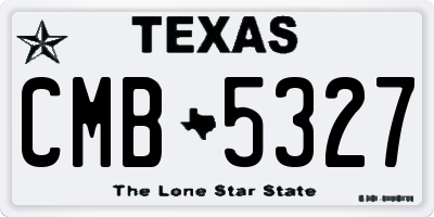 TX license plate CMB5327