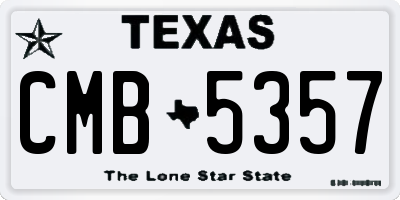 TX license plate CMB5357
