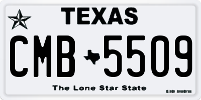 TX license plate CMB5509
