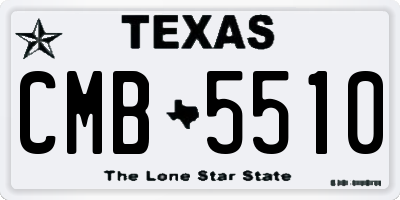 TX license plate CMB5510