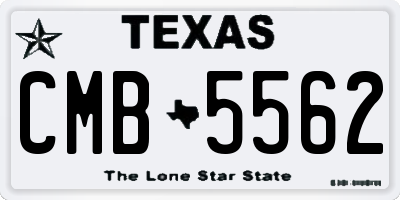 TX license plate CMB5562