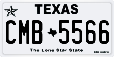 TX license plate CMB5566