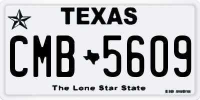 TX license plate CMB5609