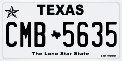 TX license plate CMB5635