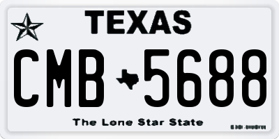 TX license plate CMB5688