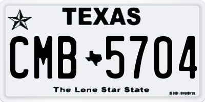 TX license plate CMB5704