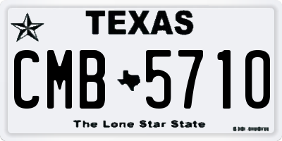 TX license plate CMB5710