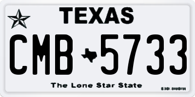 TX license plate CMB5733