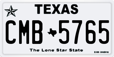 TX license plate CMB5765