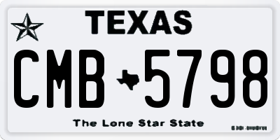 TX license plate CMB5798