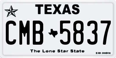 TX license plate CMB5837