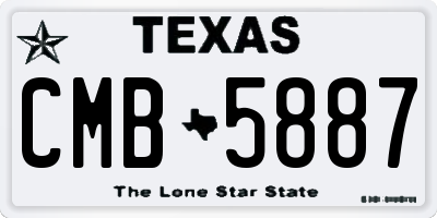 TX license plate CMB5887