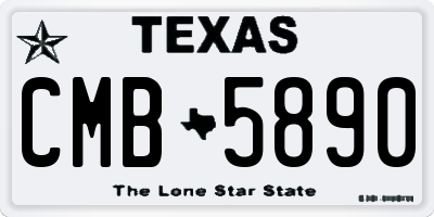 TX license plate CMB5890