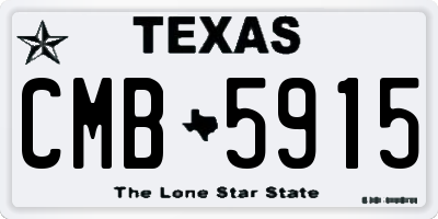 TX license plate CMB5915