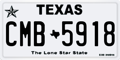 TX license plate CMB5918