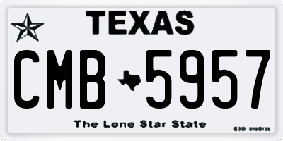 TX license plate CMB5957