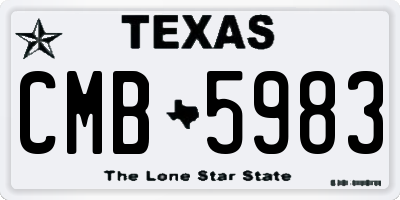TX license plate CMB5983