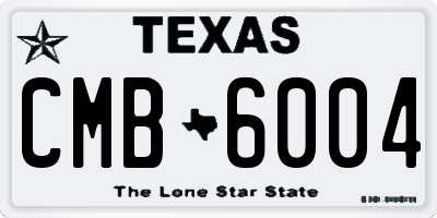 TX license plate CMB6004