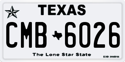 TX license plate CMB6026