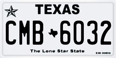 TX license plate CMB6032