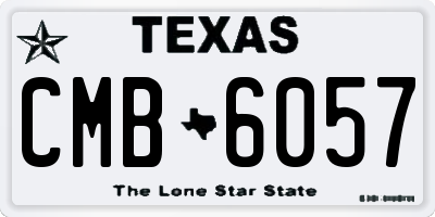 TX license plate CMB6057
