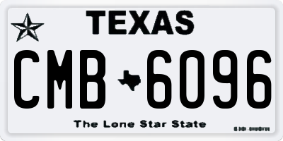 TX license plate CMB6096