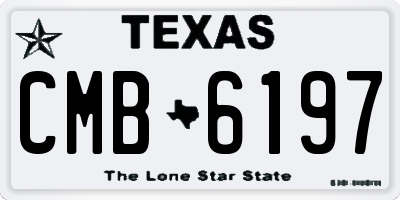 TX license plate CMB6197