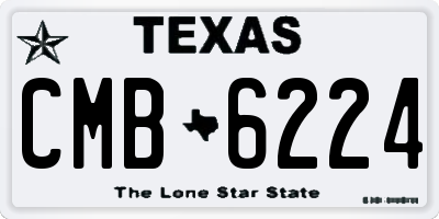 TX license plate CMB6224