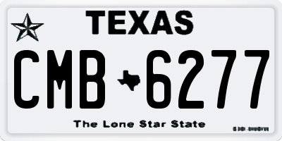 TX license plate CMB6277