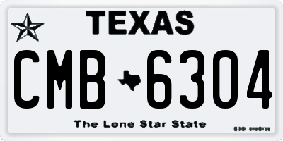 TX license plate CMB6304