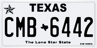 TX license plate CMB6442