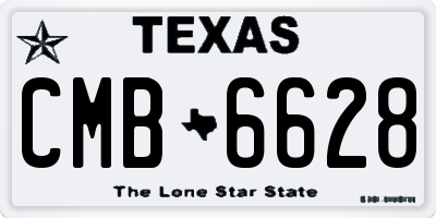 TX license plate CMB6628