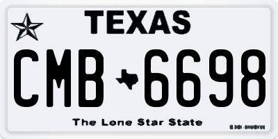 TX license plate CMB6698