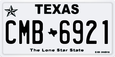 TX license plate CMB6921