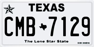 TX license plate CMB7129