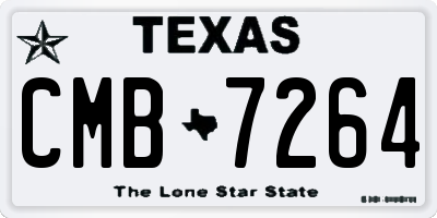 TX license plate CMB7264