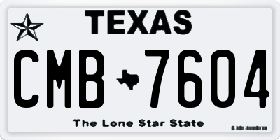 TX license plate CMB7604