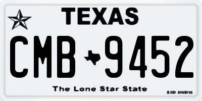 TX license plate CMB9452