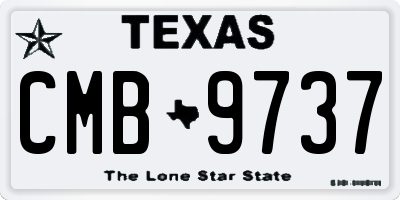 TX license plate CMB9737