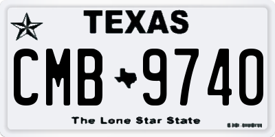 TX license plate CMB9740